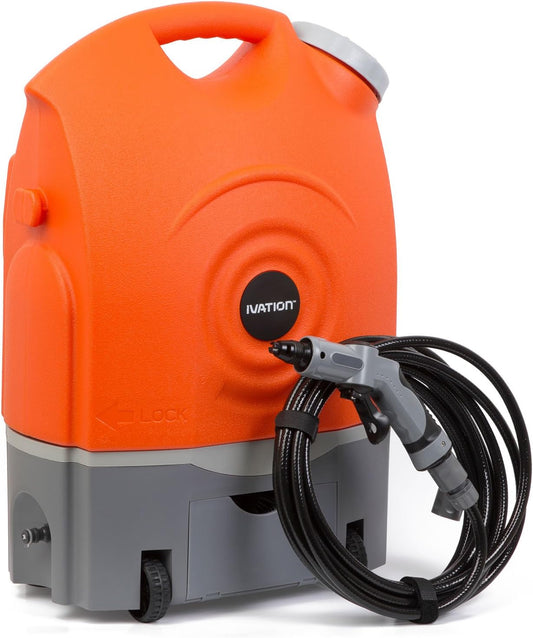 Ivation Portable Spray Washer - 3 Power Options, Roller Wheels