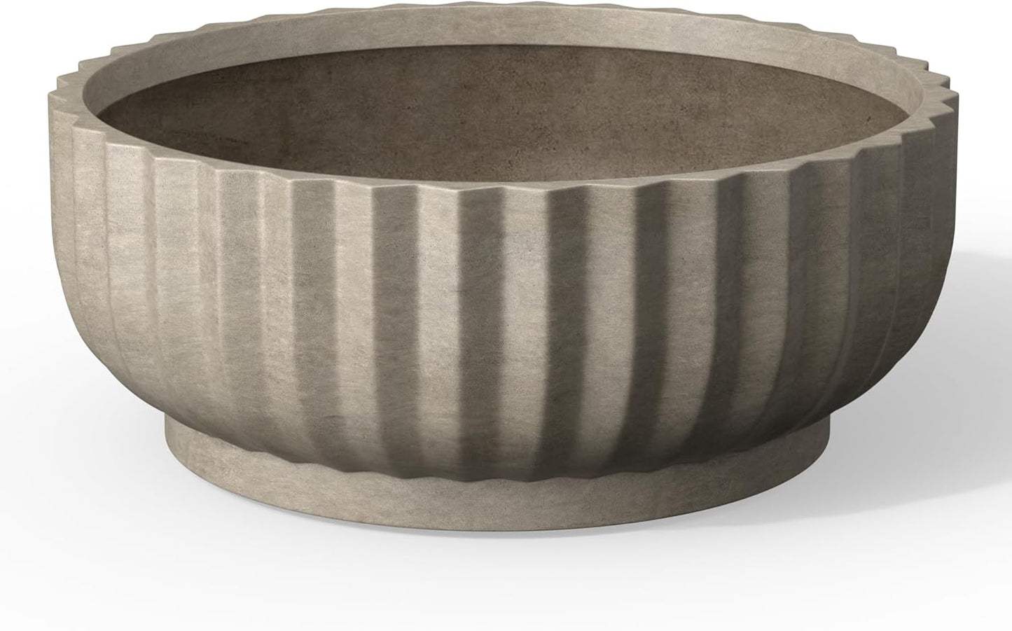 Kante Round Fluted Bowl Planter for Indoor and Outdoor Plants