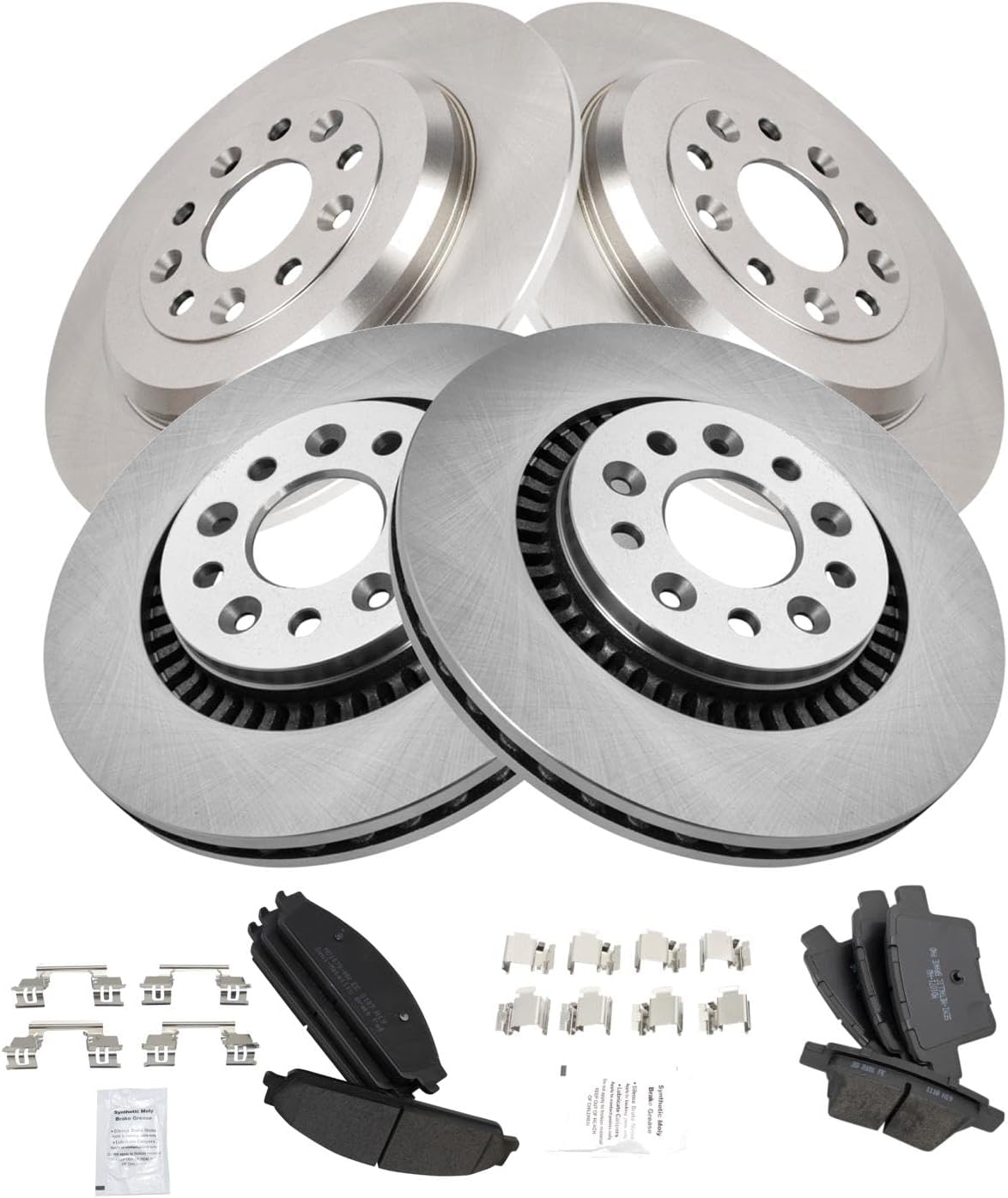 TRQ Brake Pad & Rotor Kit for 2005-2009 Ford Vehicles