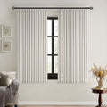 Birch Pinch Pleated 100% Blackout Linen Curtains - Room Darkening