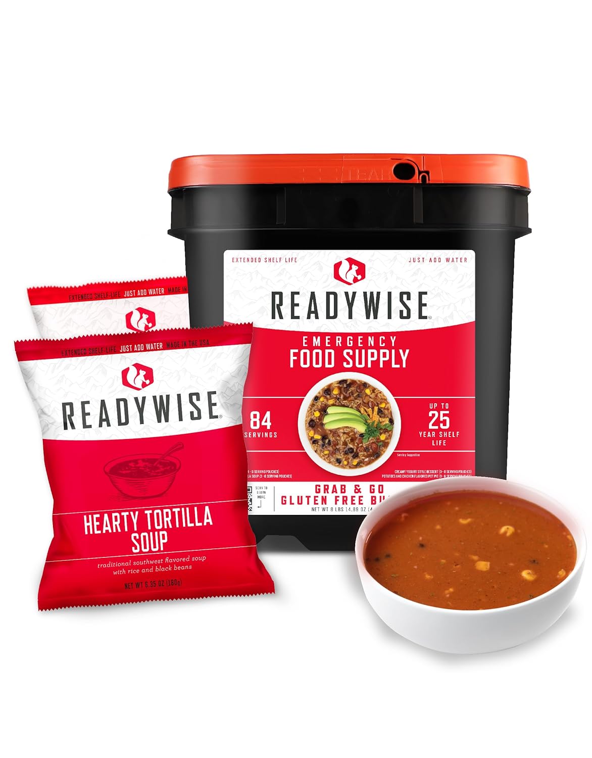 ReadyWise Emergency Food Supply - 84 Servings Gluten Free Bucket