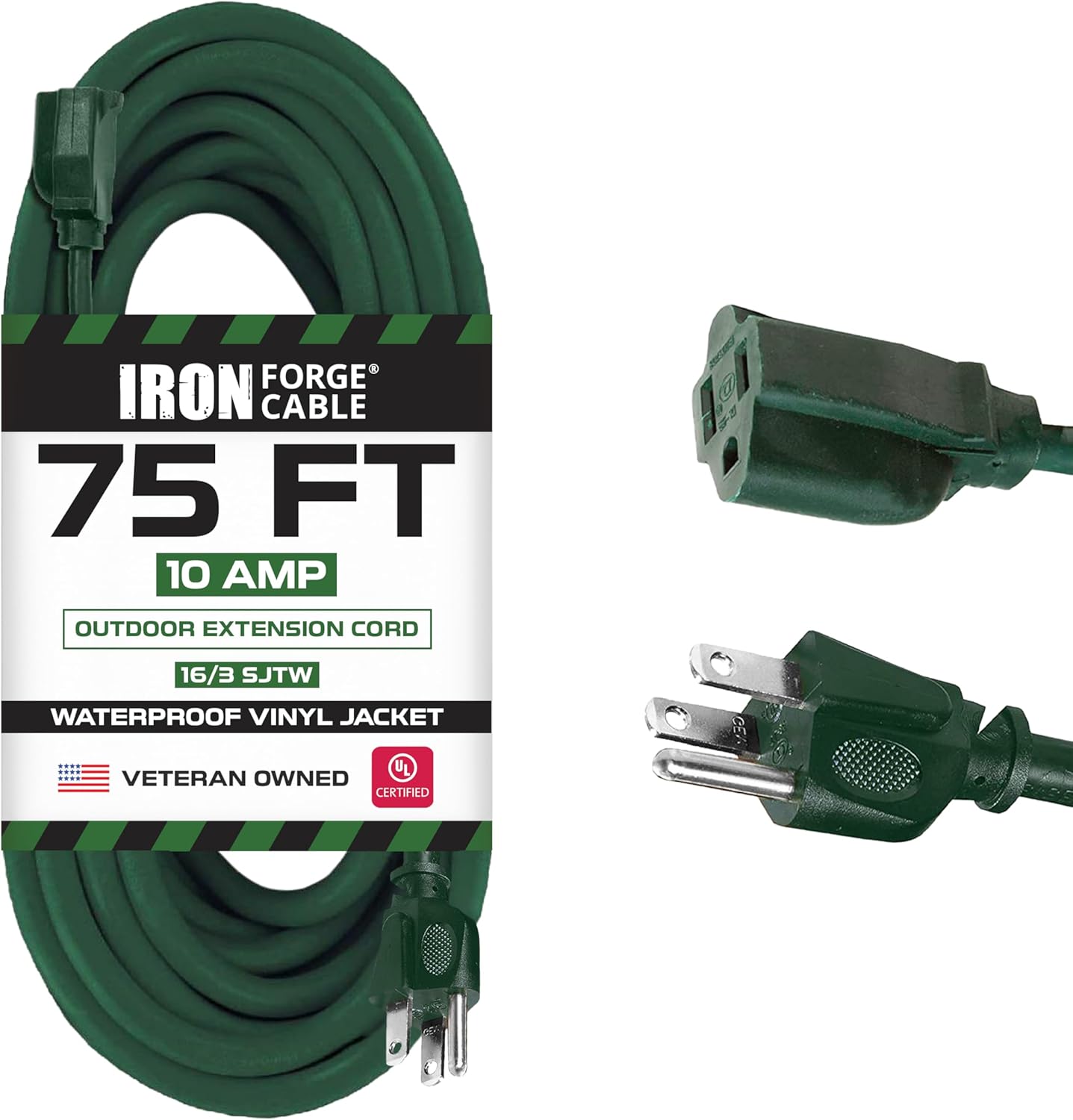 Iron Forge Cable 75 Ft Outdoor Extension Cord for All Seasons