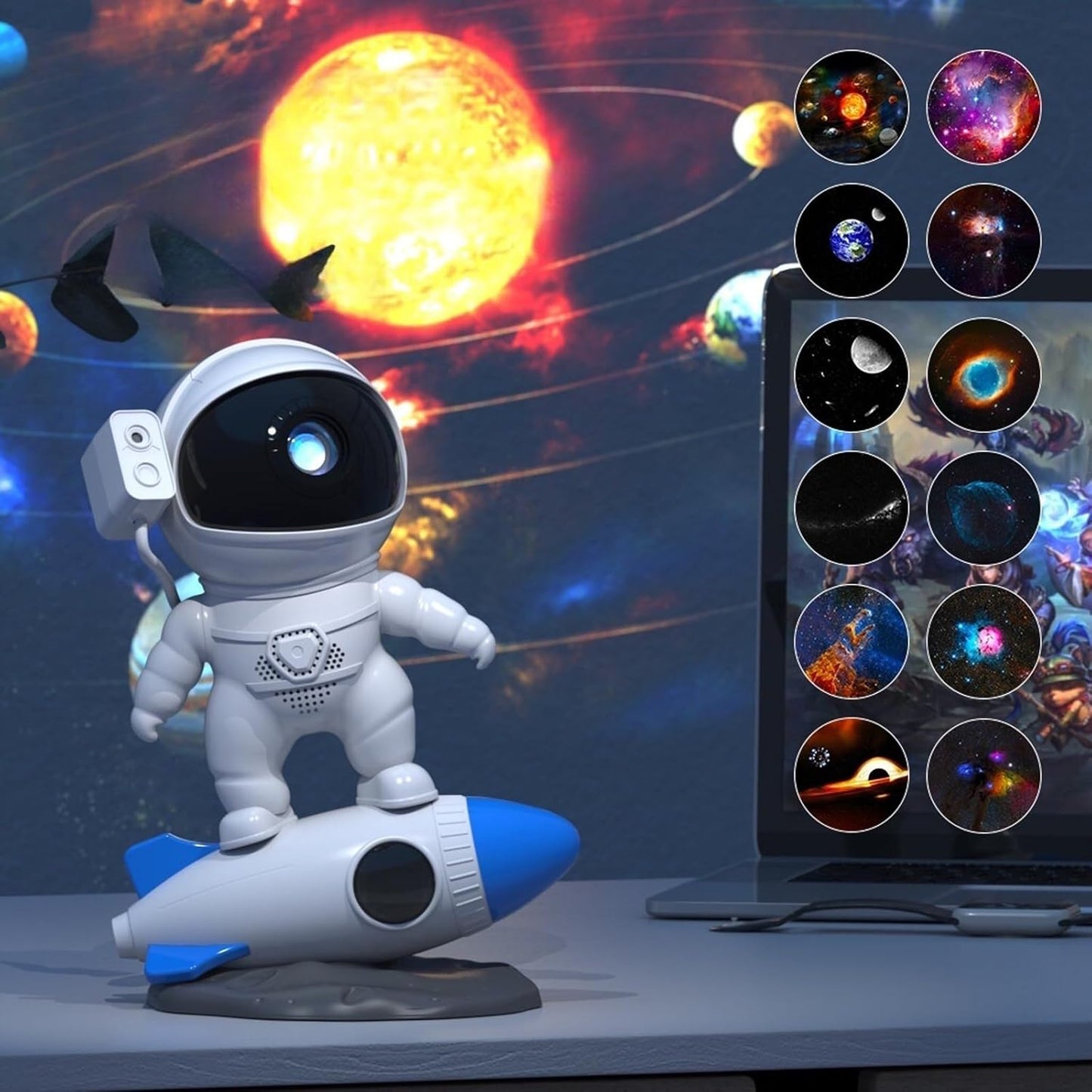 Starry Sky Projector Night Light: 12 Films USB LED Lamp