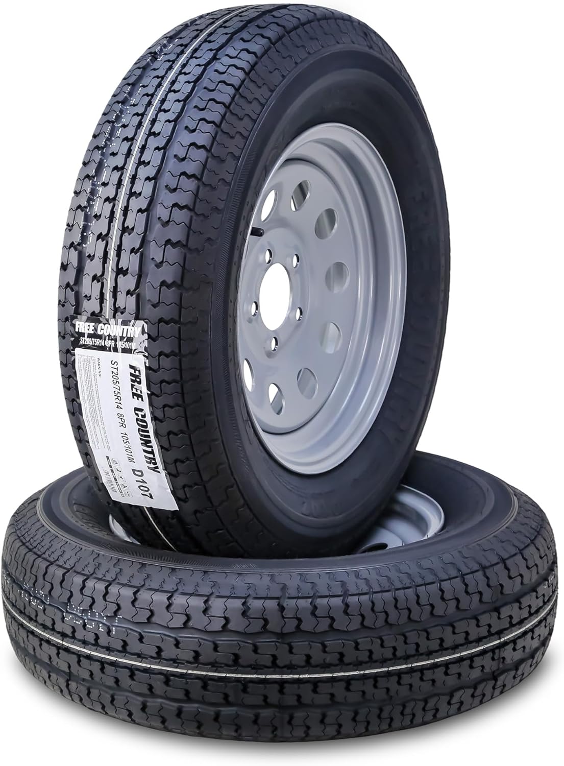 Free Country Trailer Tire Wheel Assembly ST205/75R14 for Safety