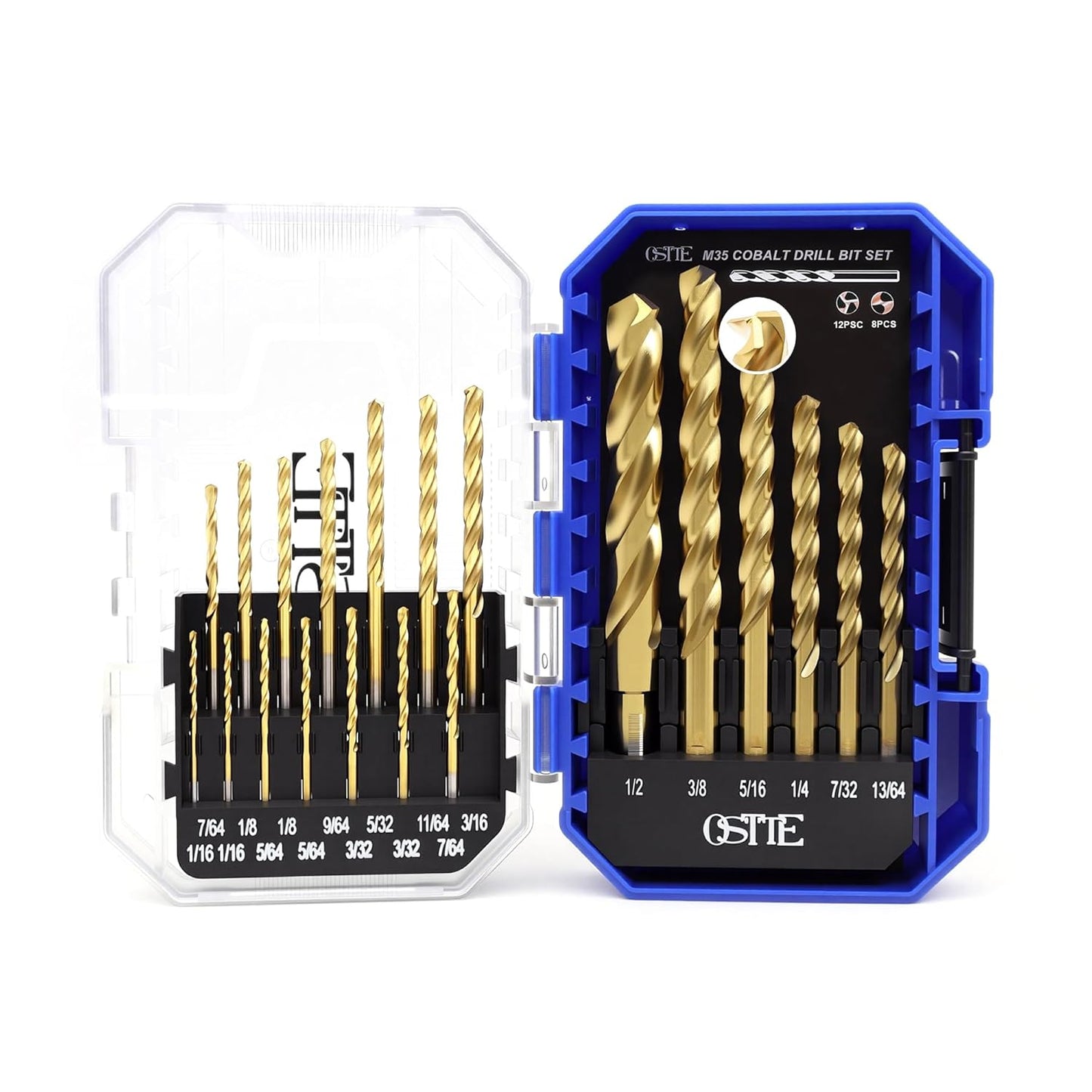 M35 Cobalt Drill Bit Set 20 Piece for Steel & Metal Drilling