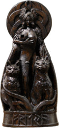 Freya Wood Carved Statue Freyja Altar Sculpture - Handfinished