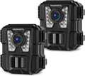 Mini Trail Camera 2 Pack 24MP 1080P HD - Compact Night Vision