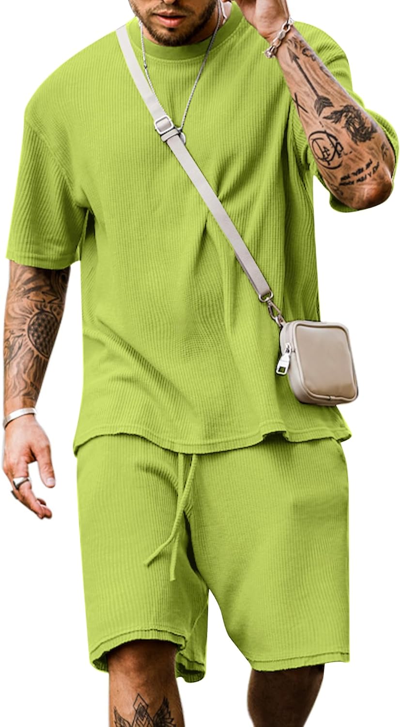Babioboa Men's Short Sleeve Tracksuit for Casual Summer Wear