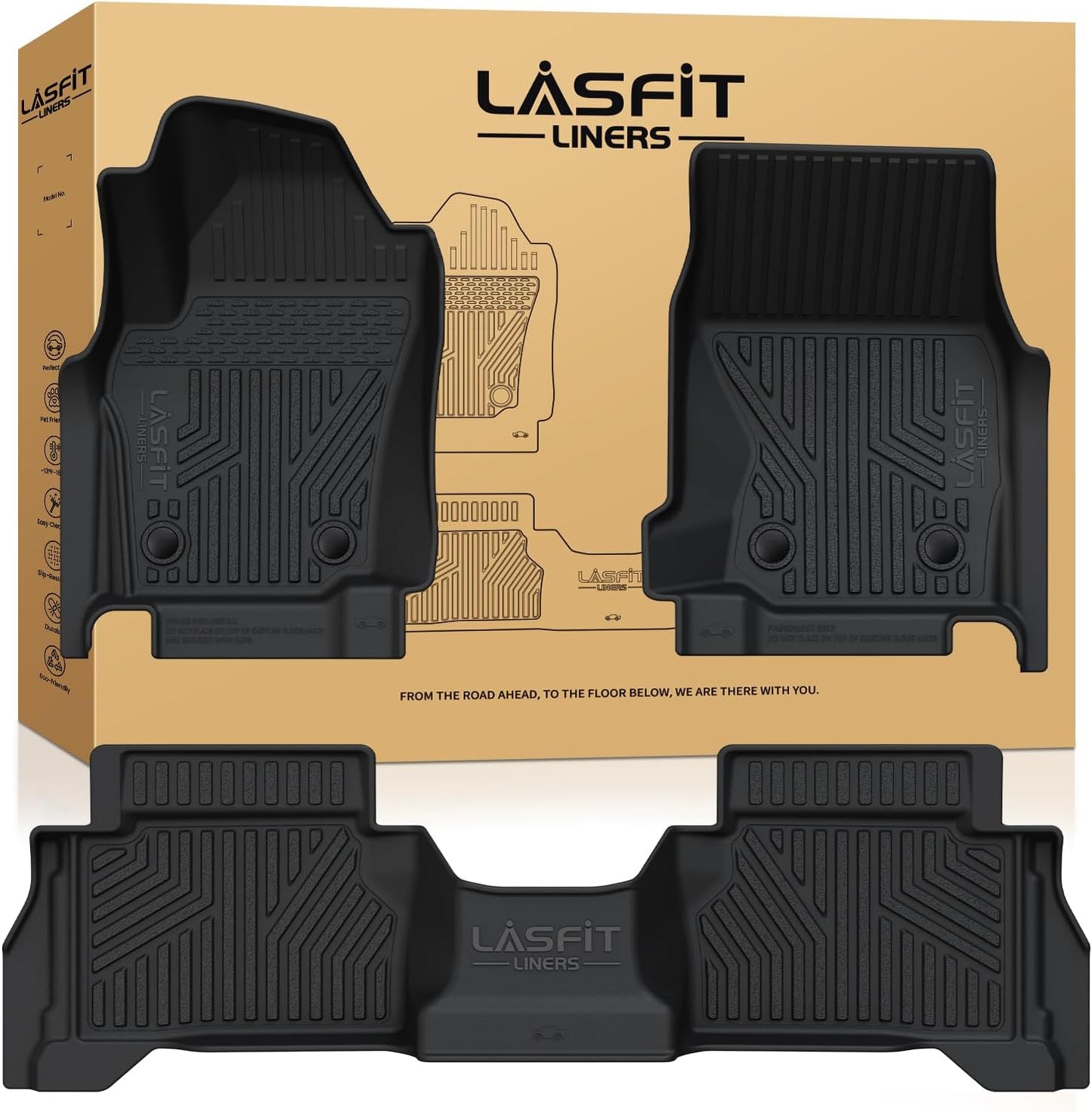 LASFIT Floor Mats for Toyota Tacoma 2024-2026 Double Cab Manual