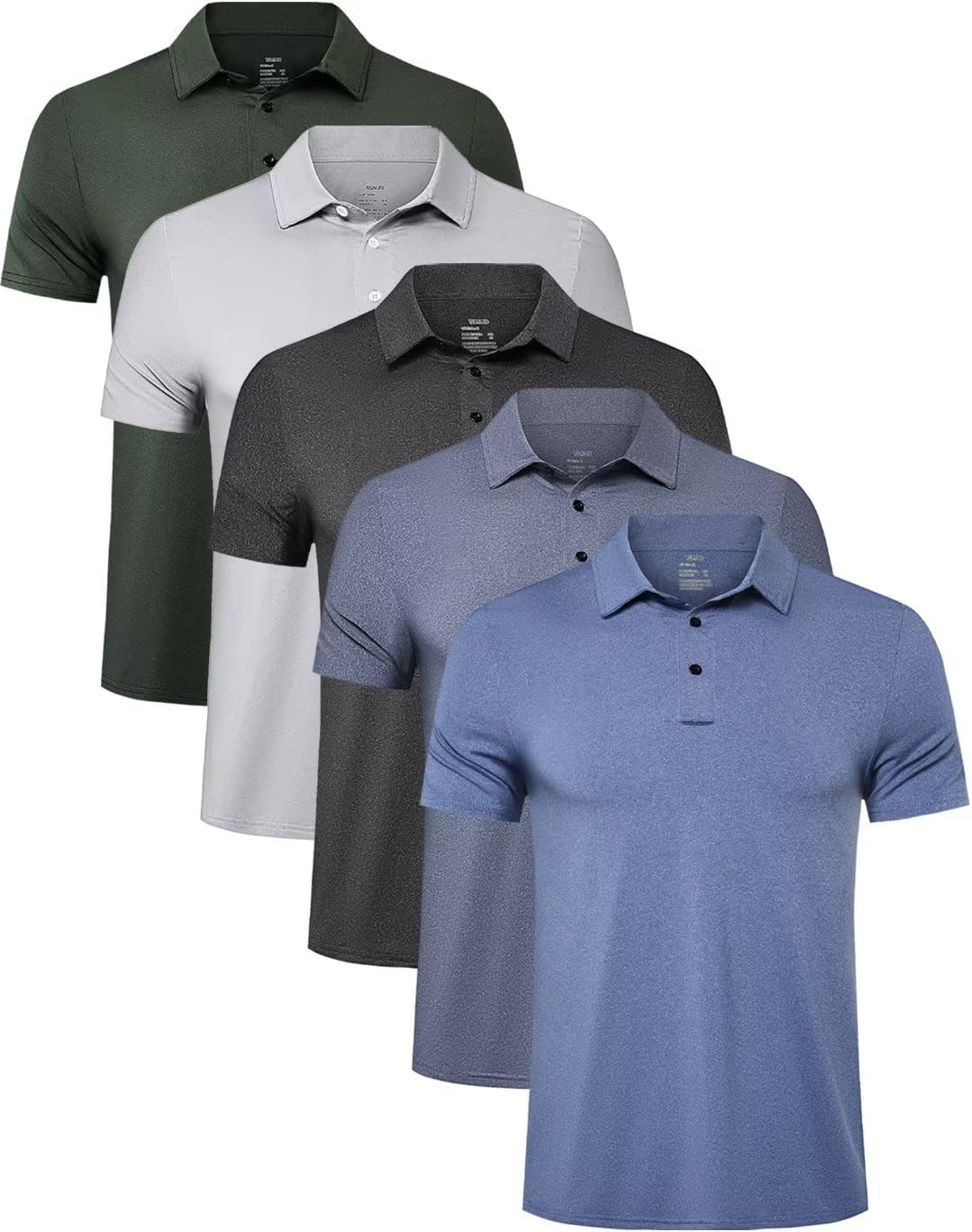 TELALEO Quick Dry Short Sleeve Golf Polo Shirts for Men