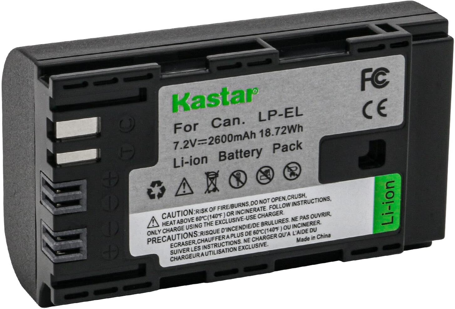 Kastar LPEL Fully Decoded Battery Replacement for Canon LP-EL