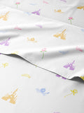 Kids Twin Size Princess Bed Sheets - Ultra-Soft Rose Castle Set