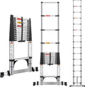 Telescoping Ladders 16.5 ft Stainless Steel Extension Ladder - Compact