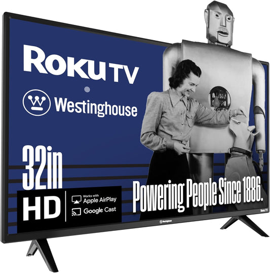 Westinghouse 32 Inch Smart TV - HD Roku TV with Wi-Fi & Bluetooth