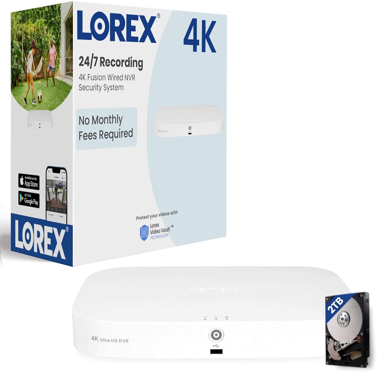 Lorex 4K 16-Channel Fusion Security Camera NVR IP Recorder