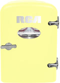 Frigidaire 6-CAN Mini Fridge Yellow - Portable 0.3 Cubic Feet