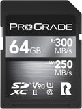 ProGrade Digital SDXC UHS-II V90 300R Memory Card 64GB - Fast 4K Video
