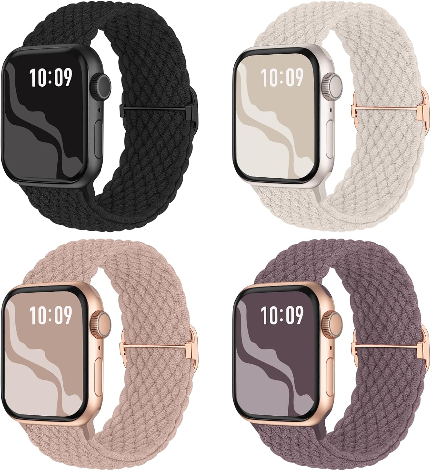 Stretchy Braided Solo Loop - Compatible, Nylon Straps for Apple Watch - Enhance Comfort & Style