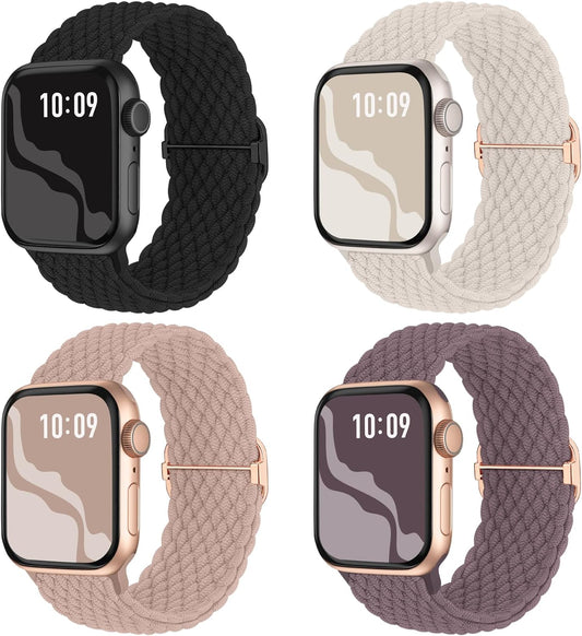 Nylon Braided Stretch Solo Loop Band for Apple Watch, Unisex, Ultra Elastic