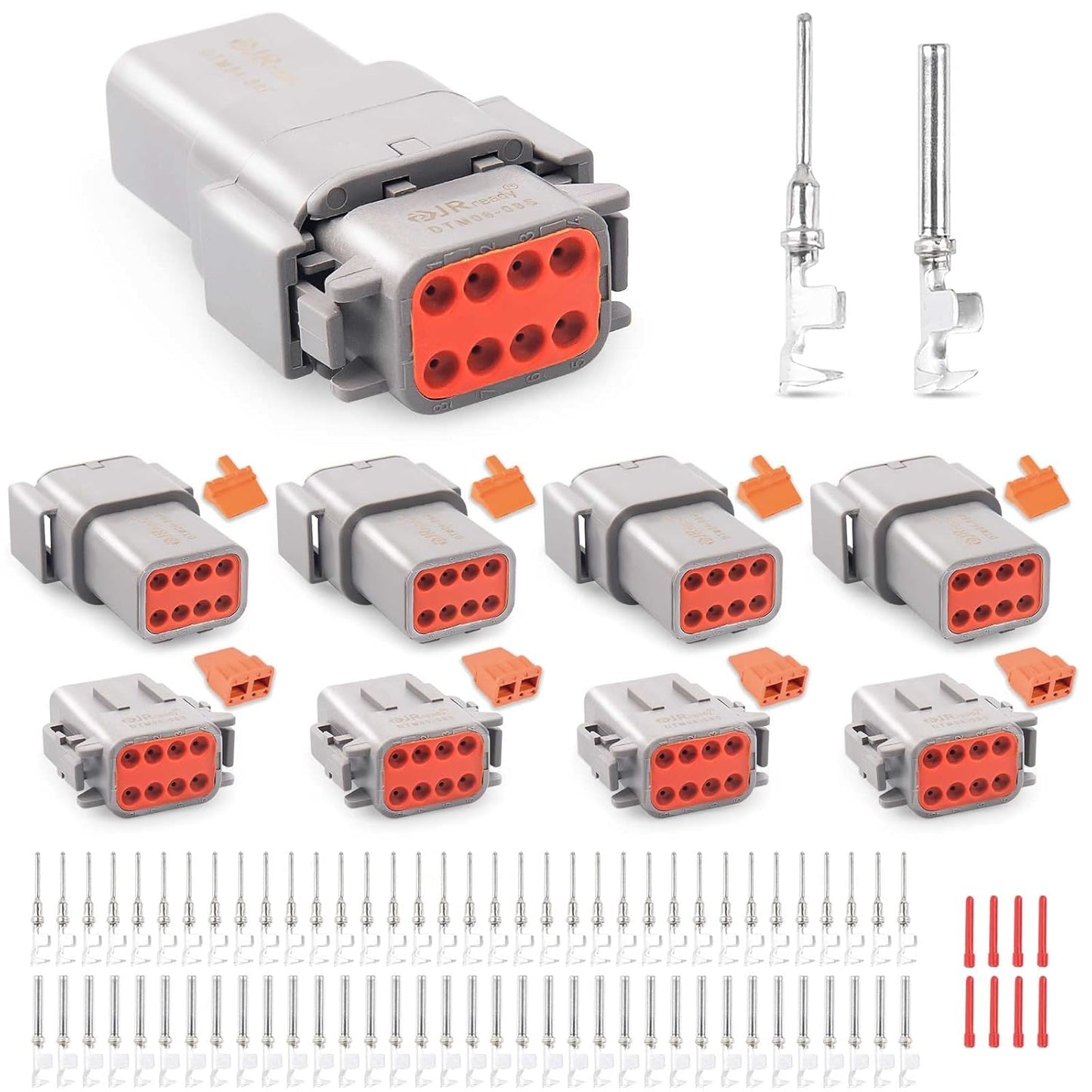 JRready ST6329-8 Waterproof 8 Pin Connector Set for Vehicles