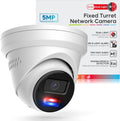 5MP PoE IP Turret Camera - Visible Alarm Lights & Color Night Vision