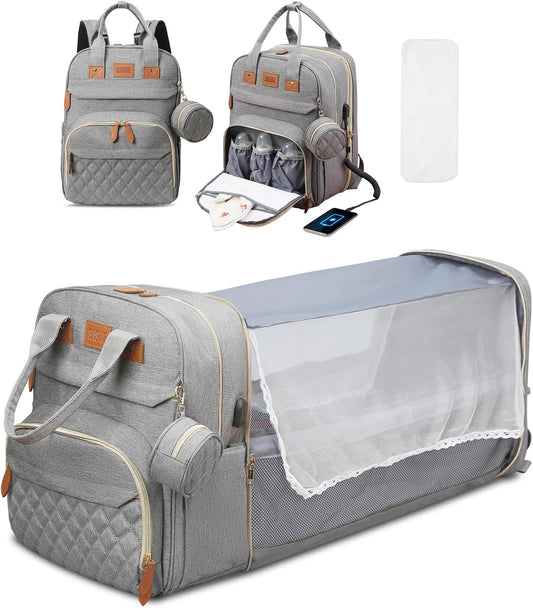 Large Diaper Bag Backpack with Changing Station for New Moms