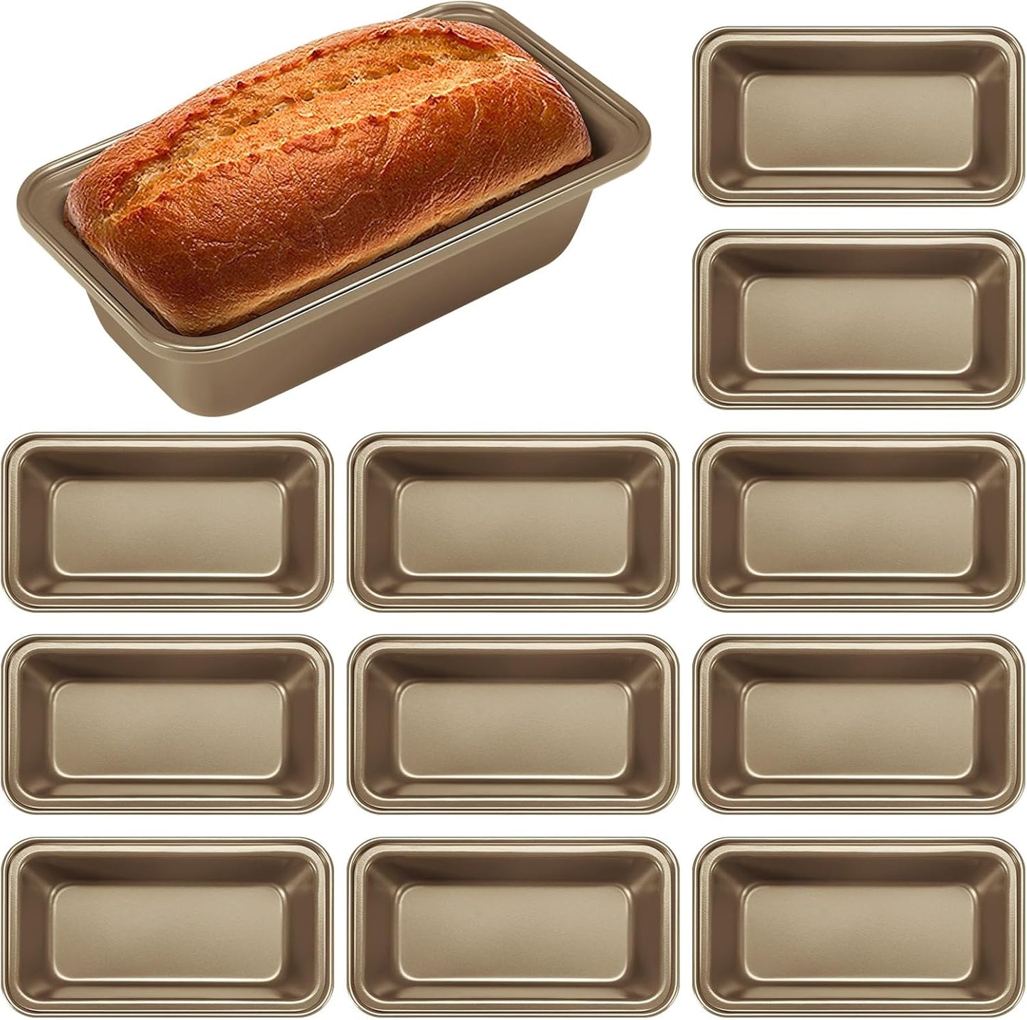 Uiifan Mini Loaf Pan Set for Baking Bread and Desserts