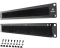 1U 19in Rackmount Brush Panel 2-Pack - Tidy Cable Pass-Through