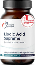 Lipoic Acid Supreme 300mg with Taurine - Vegan ALA Supplement