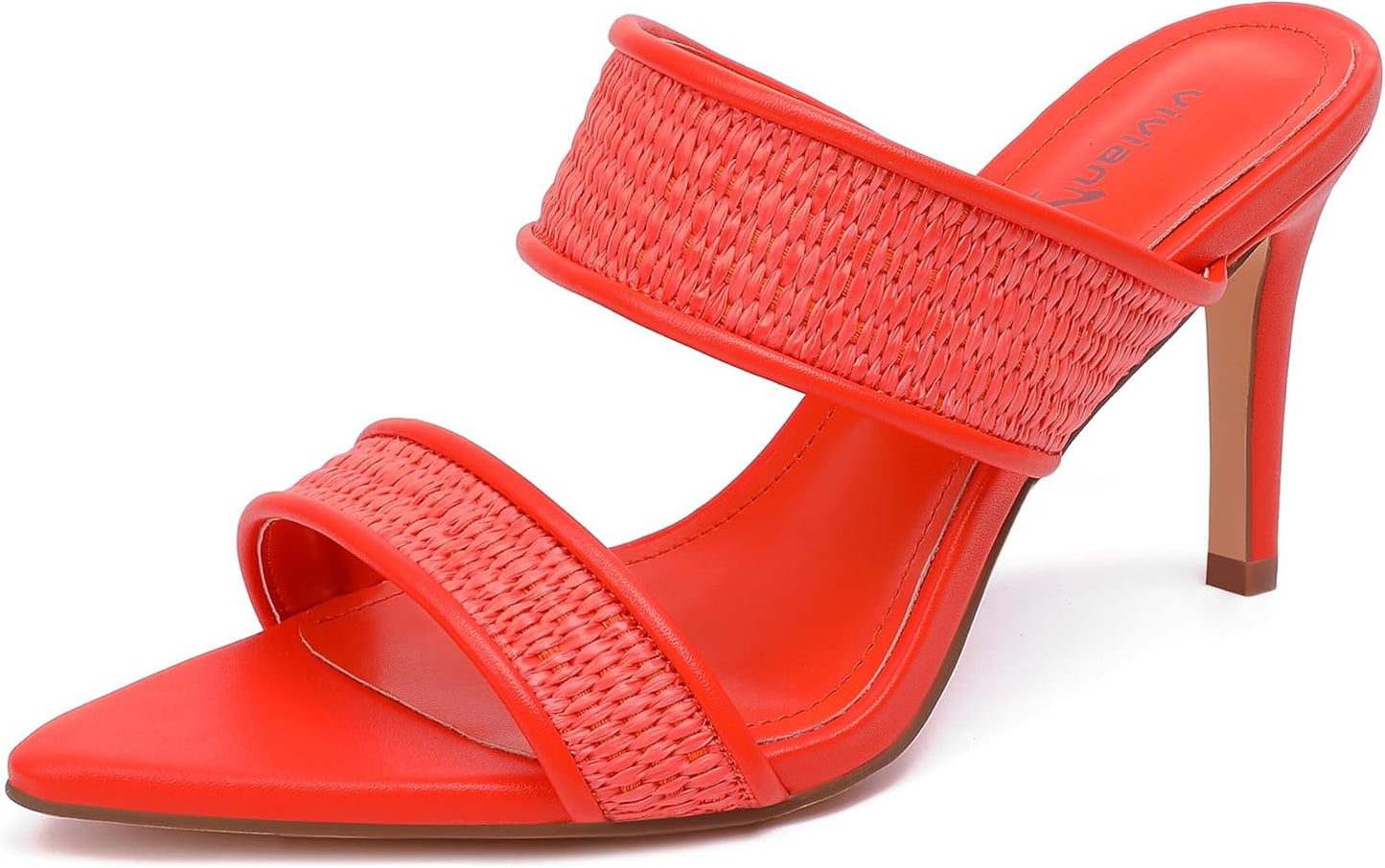 Vivianly Clear Pointed Toe Heels Sandals for Elegant Style