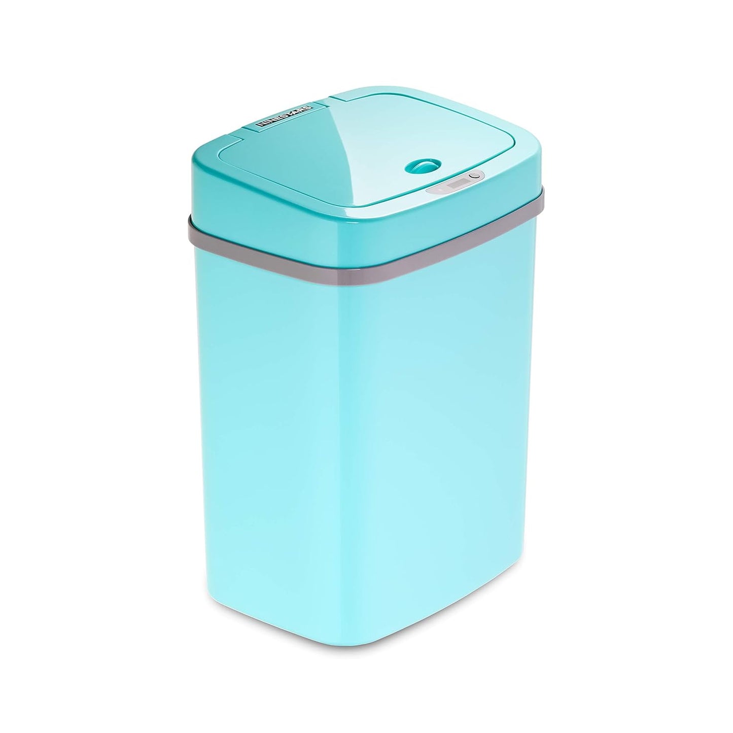 Ninestars Teal Blue 3 Gal Touchless Infrared Trash Can