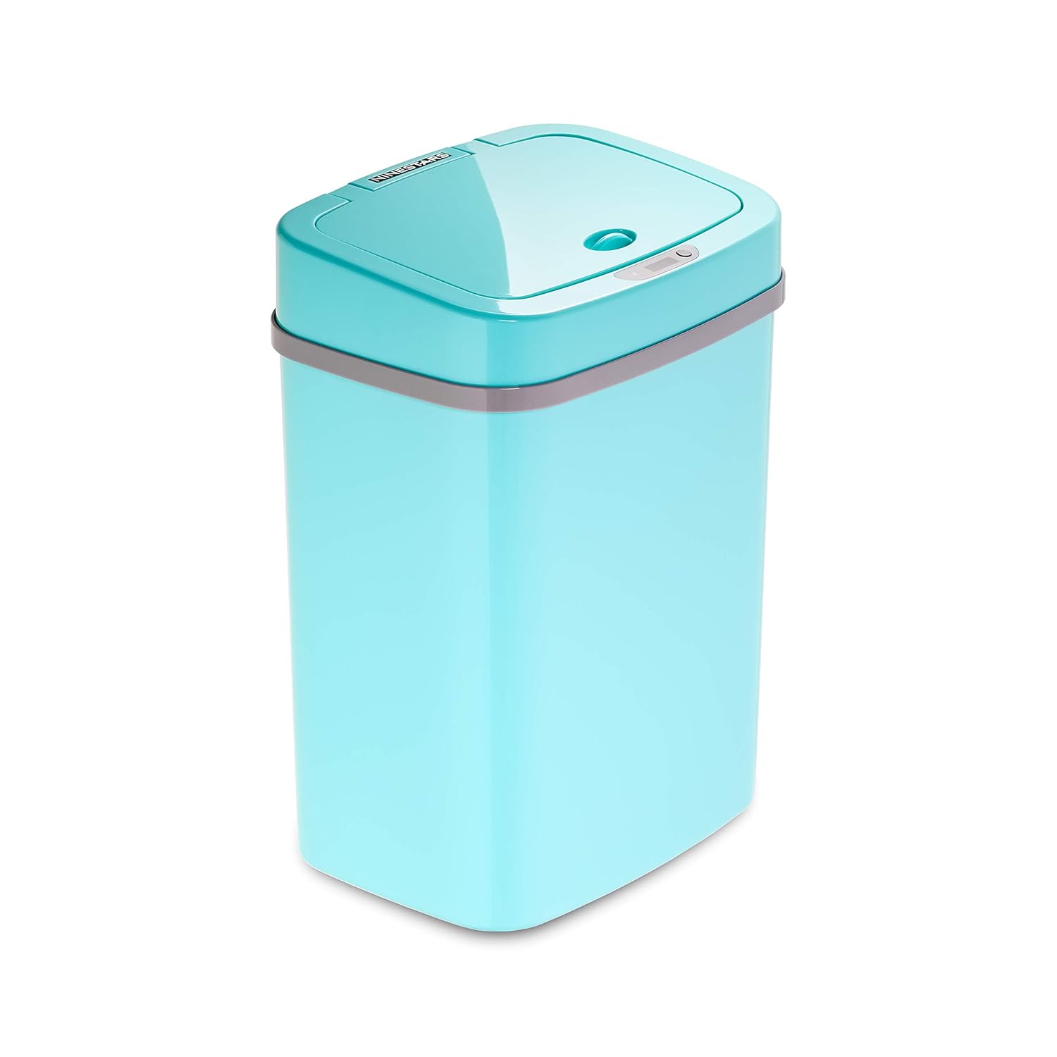 Ninestars Teal Blue 3 Gal Touchless Infrared Trash Can