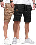 JMIERR Mens Casual Shorts - Breathable Cotton Stretch Chino Shorts