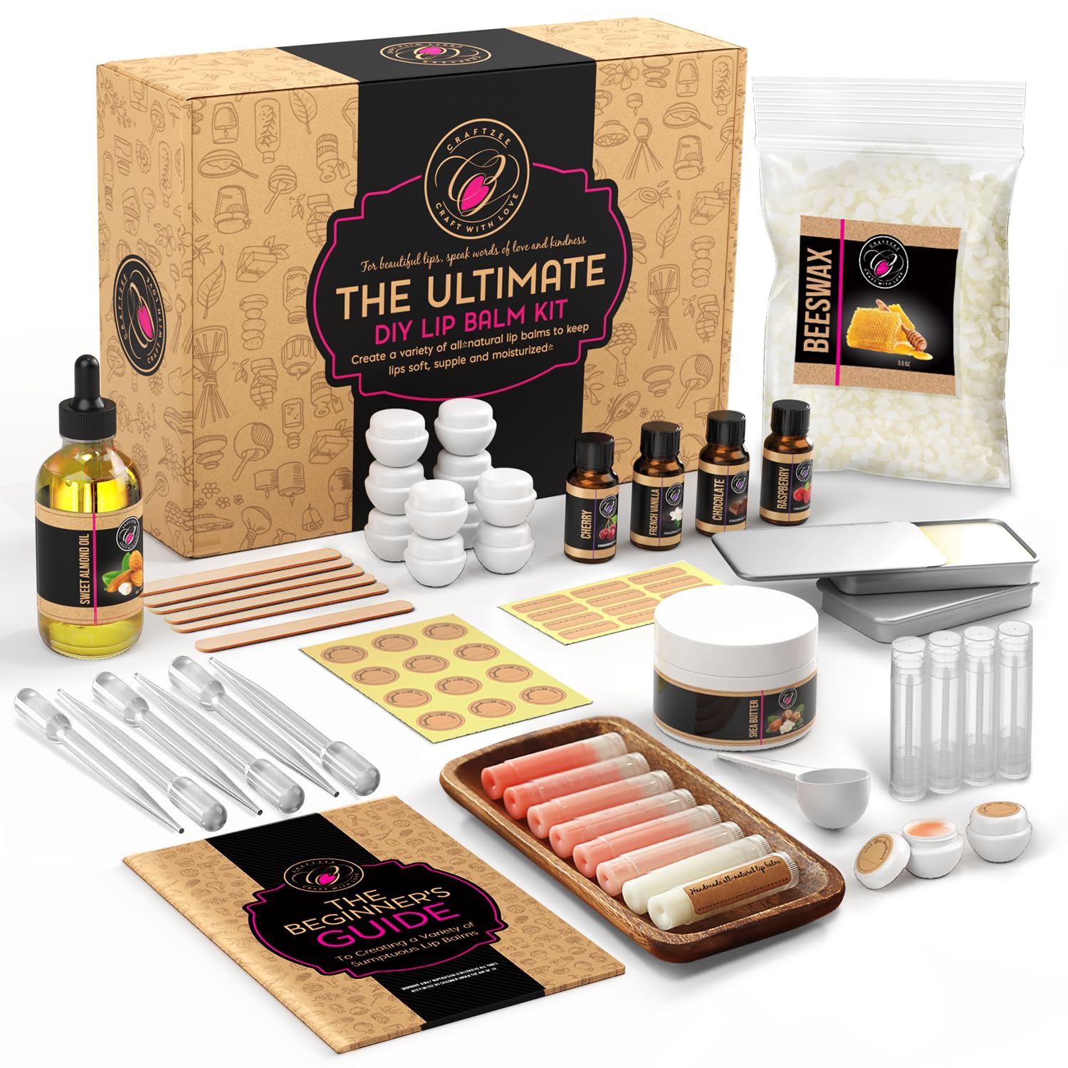 CraftZee PREMIUM Lip Balm Making Kit for DIY Spa Fun