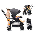 Stroller Wagon for 2 Kids - Lightweight Sit Stand Folding Wagon