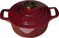 La Cuisine Enameled Cast Iron Dutch Oven 2.1 QT - Durable Cranberry