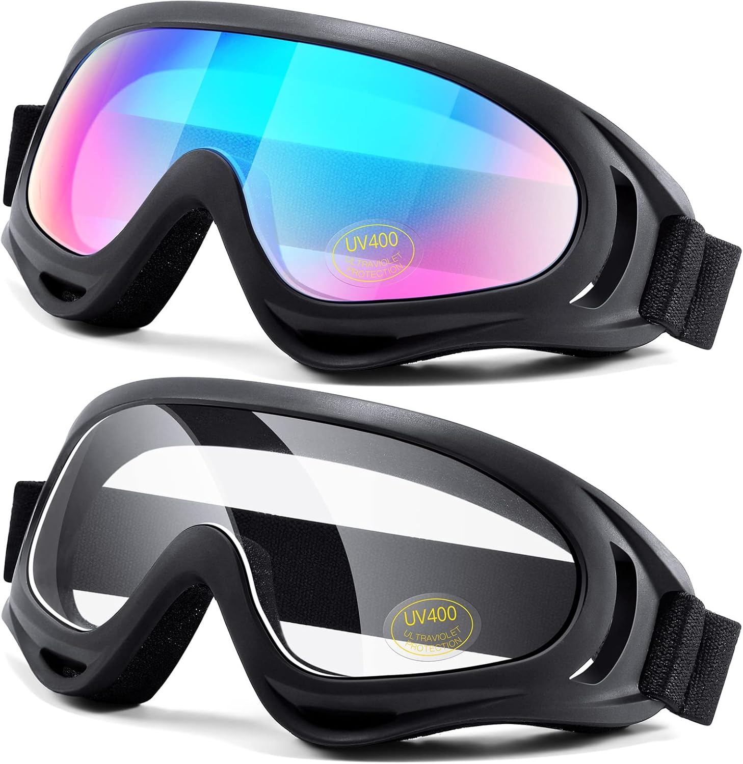LOEO 2-Pack Ski Goggles: Clear Vision for All