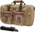 Wildroad Waxed Canvas Duffle Bag - 60L Waterproof Weekender