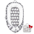 Baby Lounger Elephant Pattern Ultra Soft 100% Cotton Newborn Lounger