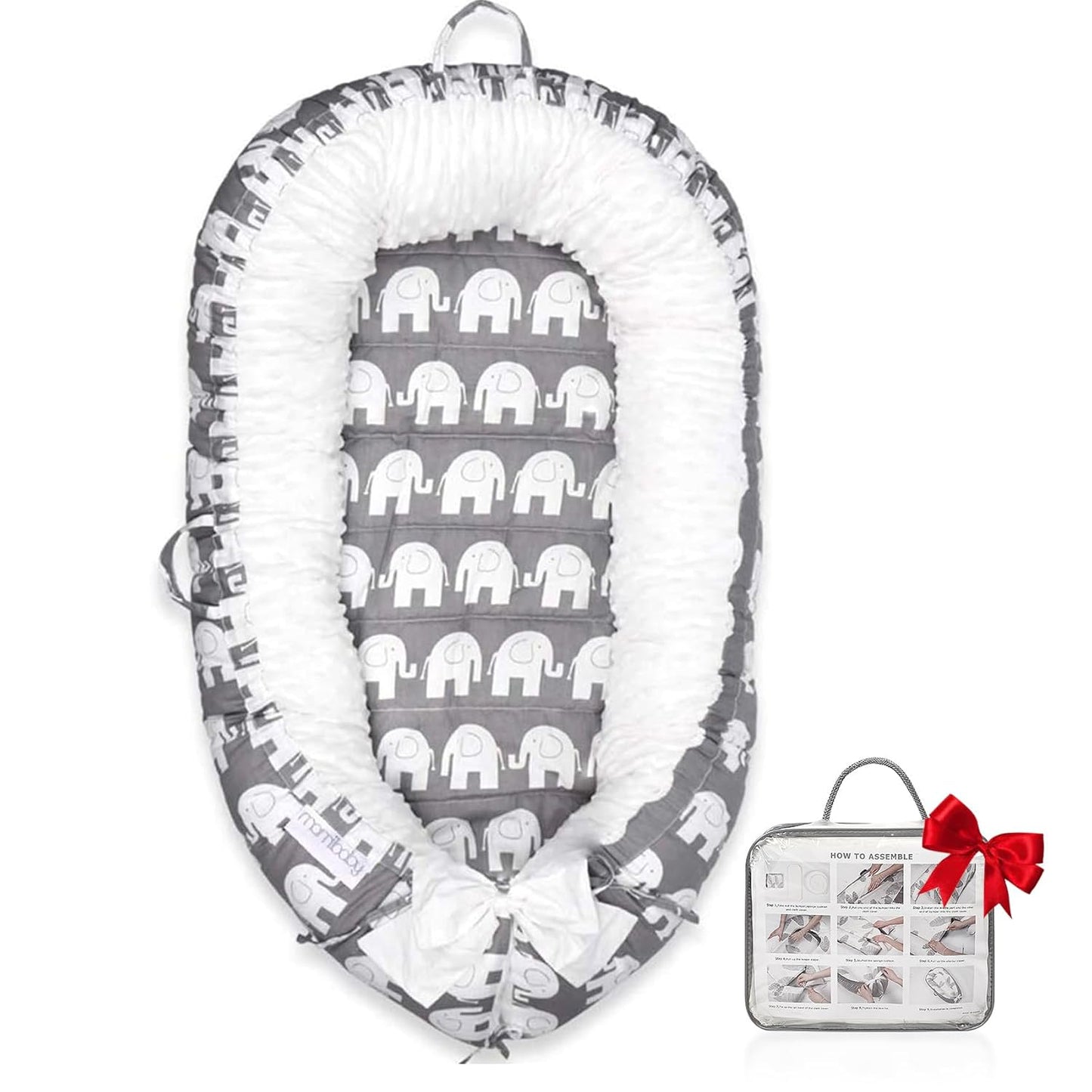 Baby Lounger for Newborns - Ultra Soft Cotton & Travel Ready