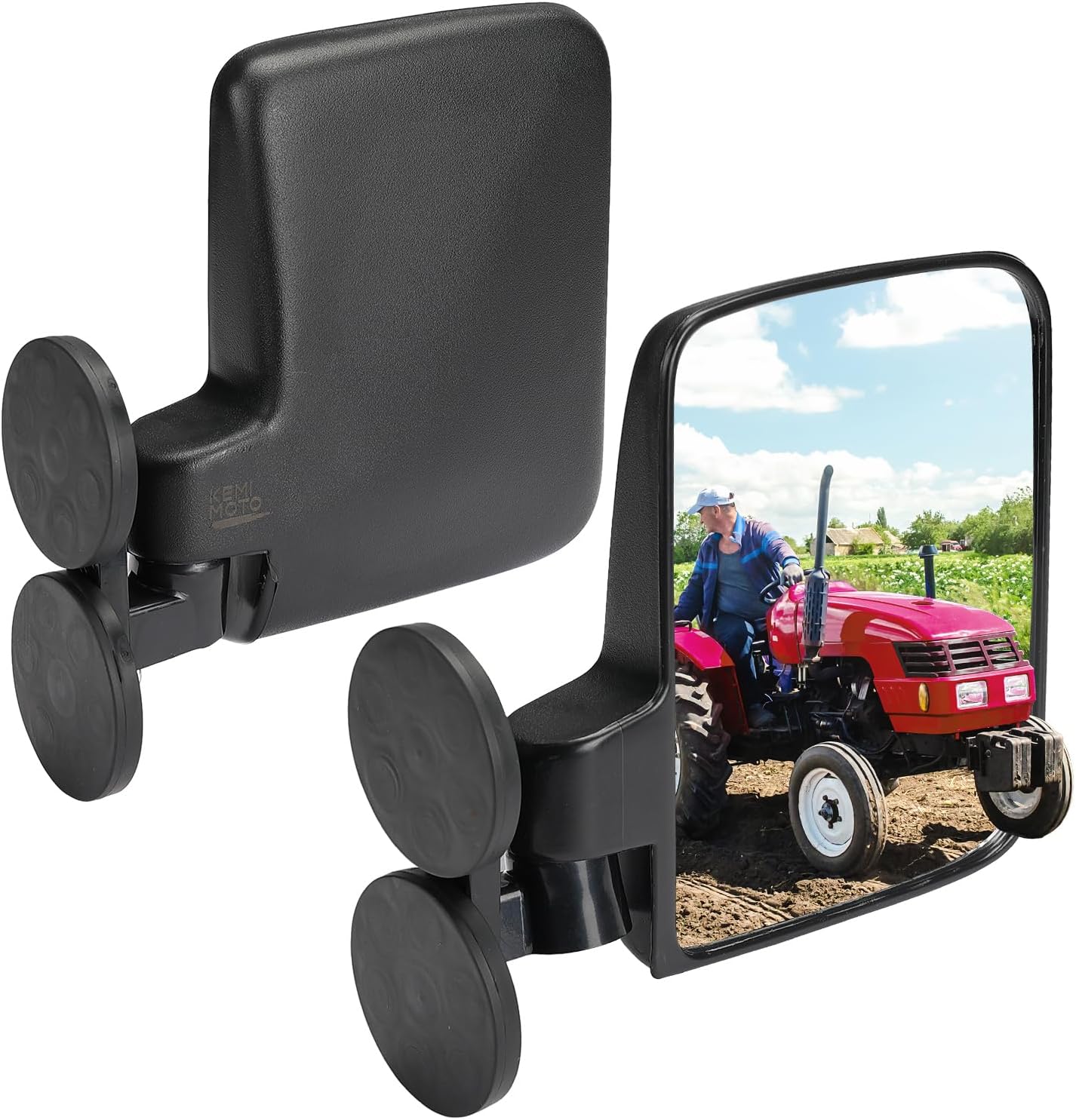 KEMIMOTO Tractor Magnetic Side Mirrors for Safe Driving