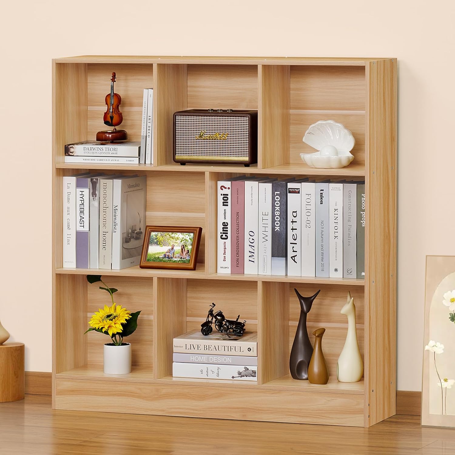 Mid-Century Modern 3 Tier Bookshelf for Stylish Storage