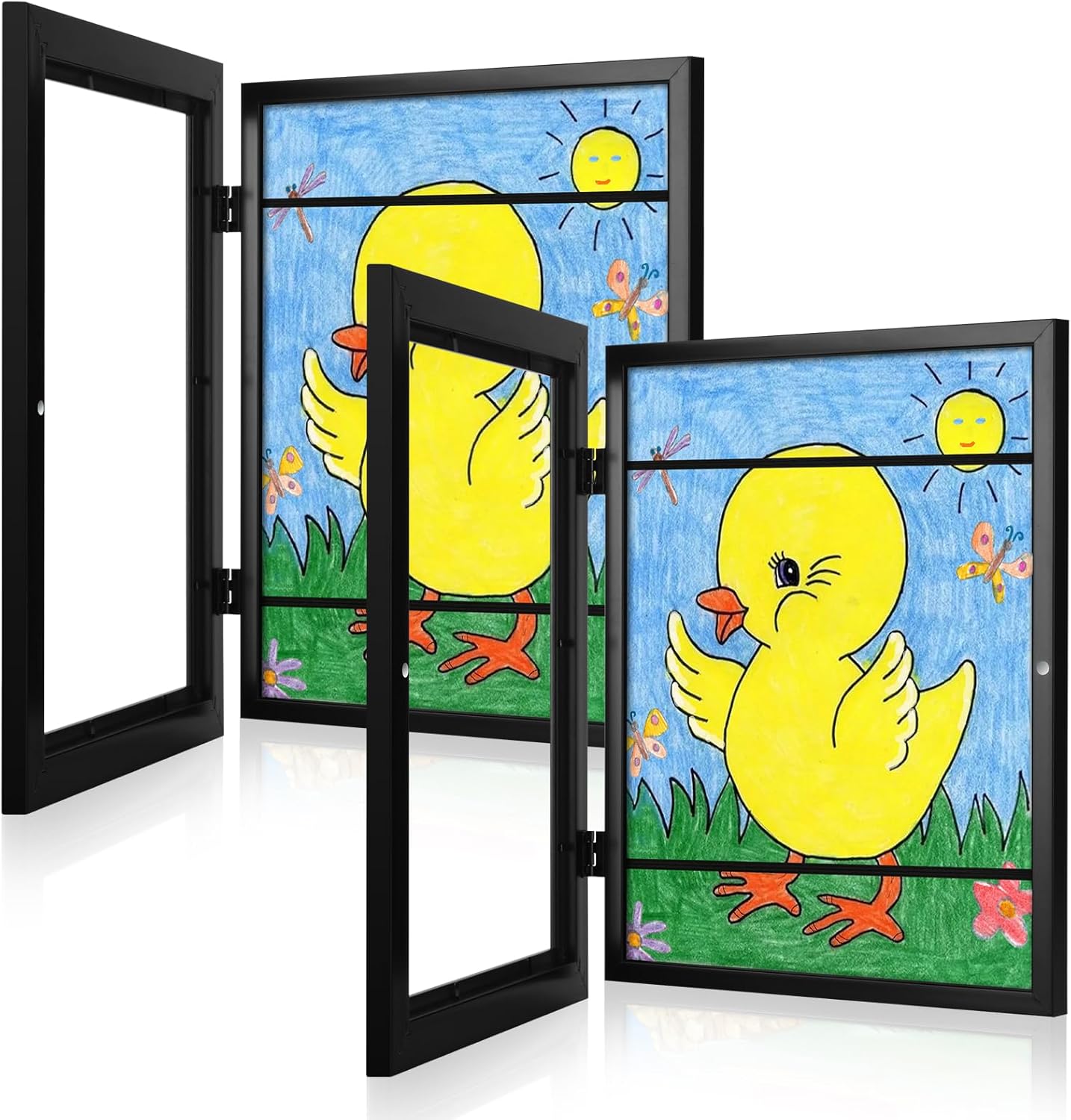 Kids Art Frames for 9x12 Artwork Display and Storage Solution