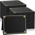150 Pcs Certificate Holders Bulk Black with Gold Foil Border - Bulk