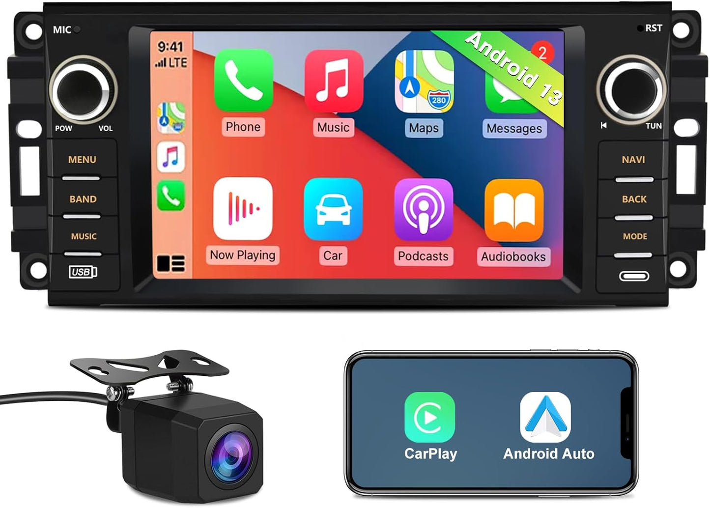 Android Car Radio for Jeep Wrangler JK and Dodge Ram Models