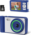 Blue 50MP Point and Shoot Camera - Compact 16X Zoom for Kids