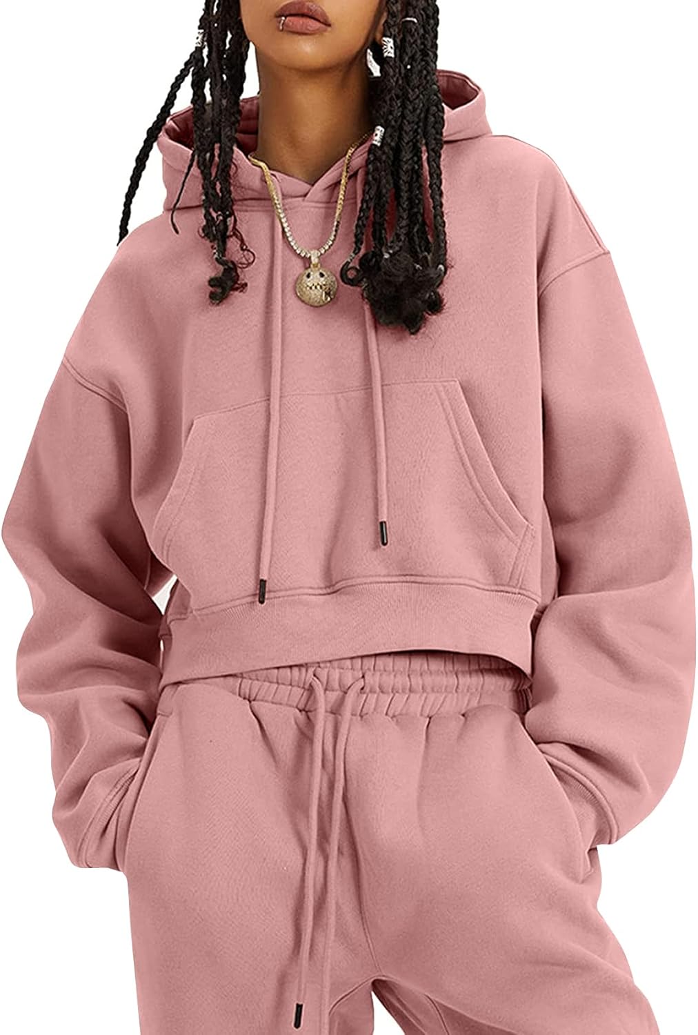 Flygo Womens Fleece 2 Piece Outfits for Cozy Comfort