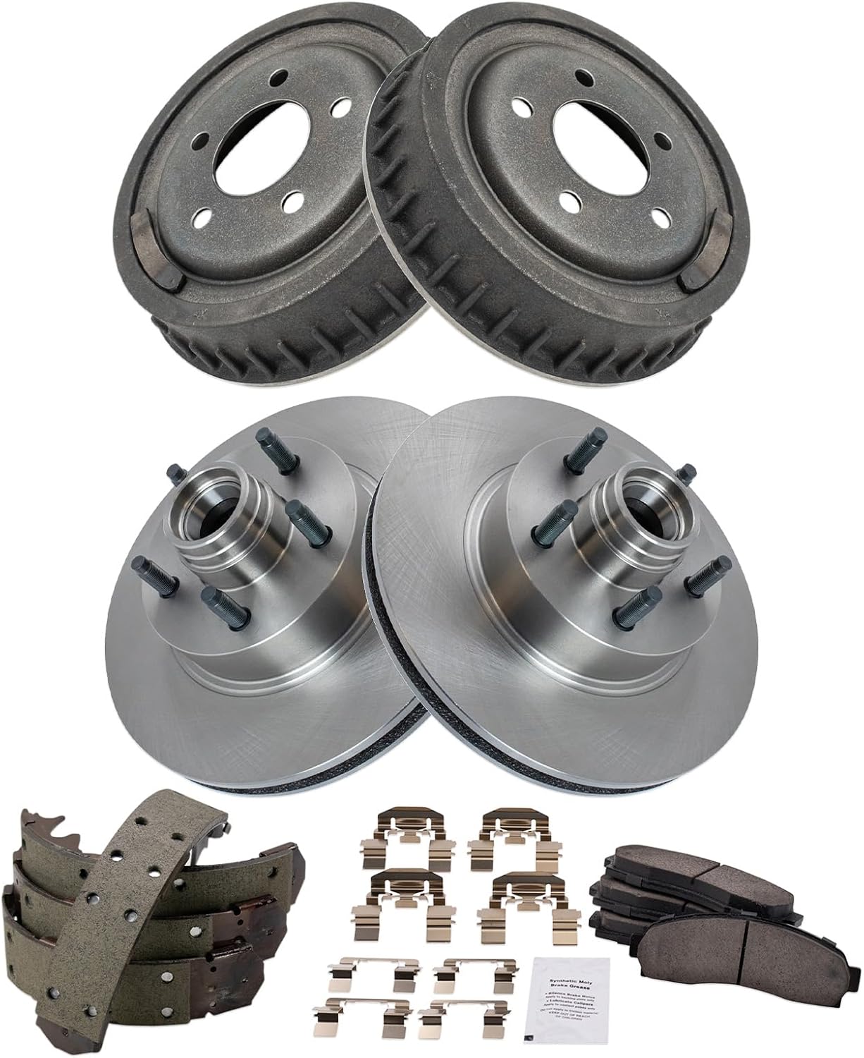 TRQ Front & Rear Brake Pad & Rotor Kit for Ford Ranger 2003-2009