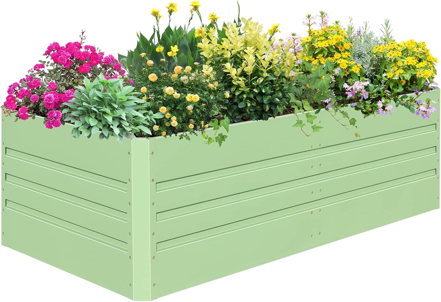 SnugNiture Galvanized Raised Garden Bed for Outdoor Planting