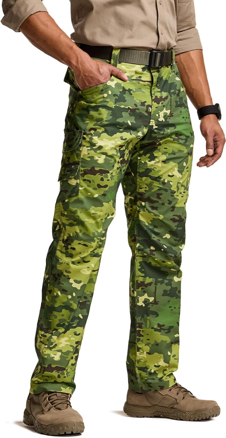 CQR Men's Utility Flex Cargo Pants for Tactical Comfort